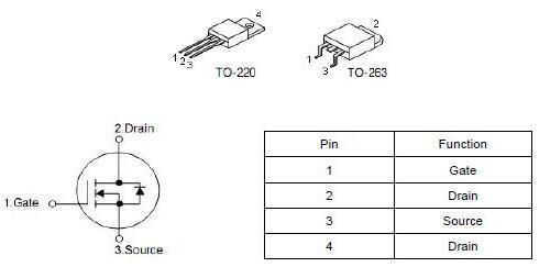 安定器 MOS管75NF75 80A/80V規格書-TO-220、263封裝-KIA MOS管