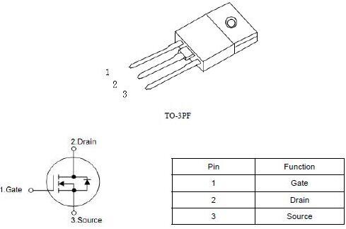 開關電源MOS管 KNX42150A 2.8A/1500V規格書-封裝 參數齊全-KIA MOS管