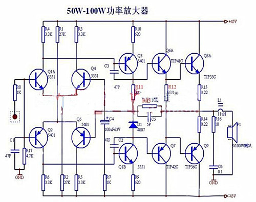 場效應管功放電路分享,簡單好用-KIA MOS管